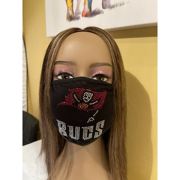 Tampa Bay Buccaneers Rhinestone Bling Face Mask - Picture 6 of 9